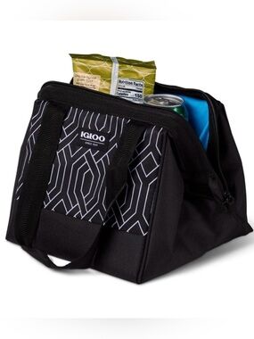 New Igloo Black and White Geometric Cooler Bag/Lunchbox